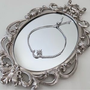 New Silver Star and Moon Adjustable Bracelet